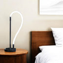 Bedside LED Table Lamp - Silver