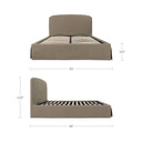 Joan - King Storage Bed - Light Taupe - Moe's Home Collection - Storage Beds - Elite Enclave Home