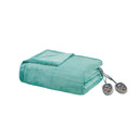 Heated Plush - Twin Blanket - Aqua