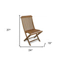 24" Solid Wood Indoor Outdoor Deck Chair - Brown