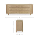 Loren - 6 Drawer Dresser - Natural - Moe's Home Collection - Dressers - Elite Enclave Home