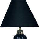 Table Lamp With Navy Blue Shade - Gold And Navy Blue