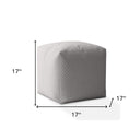 Polyester Cube Pouf Cover - Gray