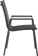 Nizuc - Outdoor Patio Dining Arm Chair With Gray Frame (Set of 2)