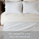 Quebec - Twin Reversible Coverlet Set - White