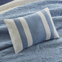Attingham - King/California King 7 Piece Quilt Set With Euro Shams And Throw Pillows - Navy - Madison Park - Quilts & Shams - Elite Enclave Home