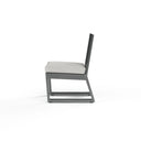 Redondo - Armless Dining Chair, No Welt - Cast Silver / Dark Gray
