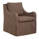 Luisa - Pinstripe Swivel Chair - Brown - Uttermost - Swivel Chairs - Elite Enclave Home
