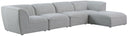 Miramar - 5 Piece Modular Sectional - Meridian Furniture - Stationary Sectionals - Elite Enclave Home