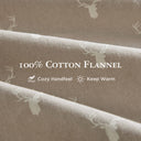 Flannel - Twin 100% Flannel Printed Sheet Set - Stag Head