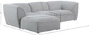 Miramar - 4 Piece Modular Sectional - Meridian Furniture - Stationary Sectionals - Elite Enclave Home