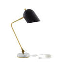 22" Iron Desk Table Lamp With Black Bell Shade - Black