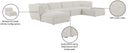 Miramar - 6 Piece Modular Sectional - Meridian Furniture - Stationary Sectionals - Elite Enclave Home