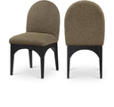 Waldorf - Boucle Dining Side Chair With Black Legs - Meridian Furniture - Side Chairs - Elite Enclave Home