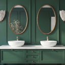 Ellis - Beaded Oval Mirror - Brass