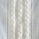 Imani - 50x108" Printed Curtain Panel With Stripe And Lining - White / Navy - INK+IVY - Curtains & Drapes - Elite Enclave Home