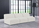 Miramar - 3 Seat Armless Modular Sofa - Meridian Furniture - Stationary Sectionals - Elite Enclave Home