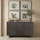 Phineas - 3 Door Modern Cabinet - Woodtone
