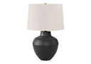 Metal Urn Table Lamp With Cream Empire Shade - Black - HomeRoots - Table Lamps - Elite Enclave Home