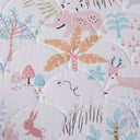 Iris - Twin Woodland Animals Reversible Cotton Quilt Set - Blush