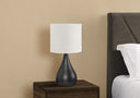 Metal Round Table Lamps With Ivory Drum Shade (Set of 2) - Black - HomeRoots - Lamp Sets - Elite Enclave Home