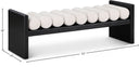 Waverly - Bench With Black Frame - Meridian Furniture - Upholstered Benches - Elite Enclave Home
