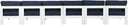 Nizuc - Outdoor Patio 6 Seat Armless Modular Sofa With White Frame