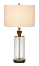 30" Metal Table Lamp With Empire Shade - Clear White - HomeRoots - Table Lamps - Elite Enclave Home