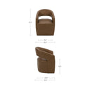 Barrow - Rolling Dining Chair - Tan - Moe's Home Collection - Side Chairs - Elite Enclave Home
