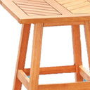 18" Square Solid Wood Outdoor Side Table - Natural