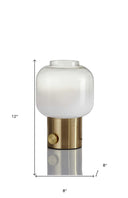 Mod Pod Glass Table Lamp - Brass