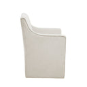 Charlotte - Slipcover Dining Arm Chair With Casters - Cream - Madison Park - Arm Chairs - Elite Enclave Home