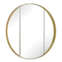 Amram - Round Mirror - Antique Brass / Gold