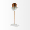 Lamp Base LED With Bronze Shade - White