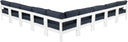 Nizuc - Outdoor Patio 9 Piece Modular Sectional With White Frame
