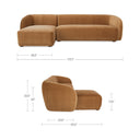 Faye - Left Sectional - Tan - Moe's Home Collection - Stationary Sectionals - Elite Enclave Home
