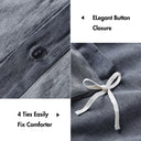 Mckenzie - 3 Piece Full/Queen Twill Washed Duvet Set - Blue
