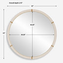 Cyprus - Round Mirror - White