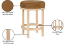 Monette - Counter Stool With Natural Base - Meridian Furniture - Counter Height (24" - 27") - Elite Enclave Home