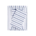 200 Thread Count Printed Cotton - Queen Sheet Set - Blue Stripe