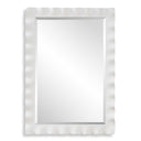 Haya - White Scalloped Mirror