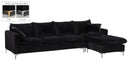 Naomi - Reversible Sectional - Meridian Furniture - Stationary Sectionals - Elite Enclave Home