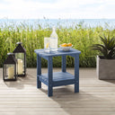 Plastic Outdoor Side Table - White