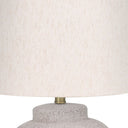 Concrete Urn Table Lamp With Abstract Empire Shade - Cream - HomeRoots - Table Lamps - Elite Enclave Home