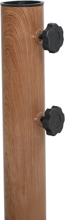 Fiji - Aluminum Patio Umbrella With Round Teak Base