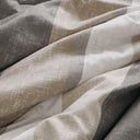 Jaxon - Stripe Comforter Set With Bed Sheets - Beige / Gray