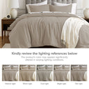 Mina - Full/Queen Waffle Weave Textured Comforter Set - Neutral