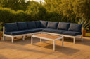 Nizuc - Outdoor Patio 7 Piece Modular Sectional With White Frame - Meridian Furniture - Stationary Sectionals- Elite Enclave Home