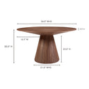 Otago - 54" Round Dining Table - Natural Walnut - Moe's Home Collection - Dining Tables - Elite Enclave Home