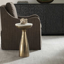Torin - Drink Table - Gold / White - Uttermost - Cocktail Tables- Elite Enclave Home